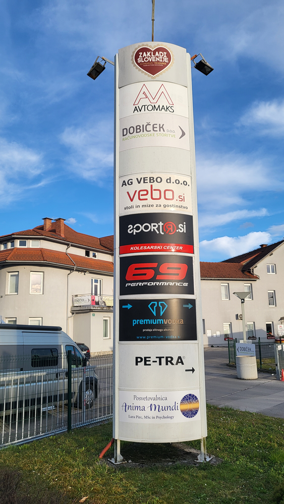 Prikaz usmerjevalne table